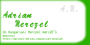 adrian merczel business card